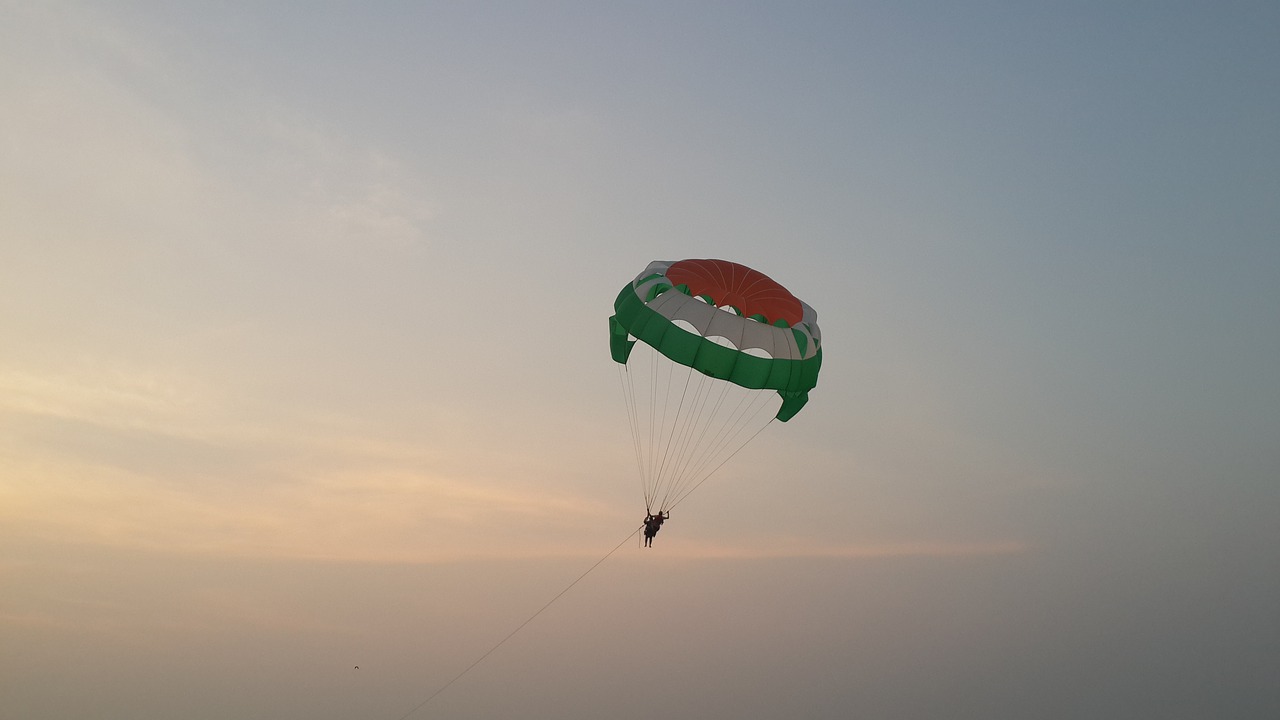 Image - diving skydiving parachute fly