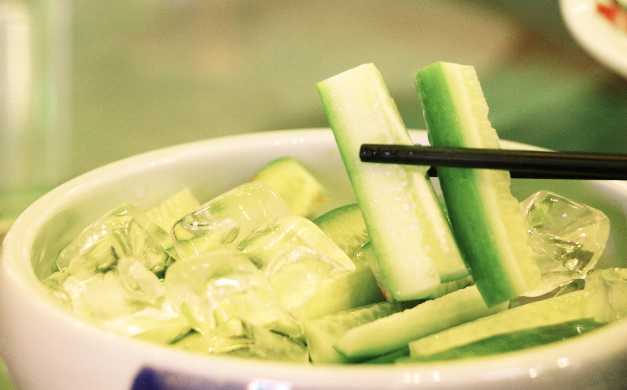 Image - cucumber ice eating