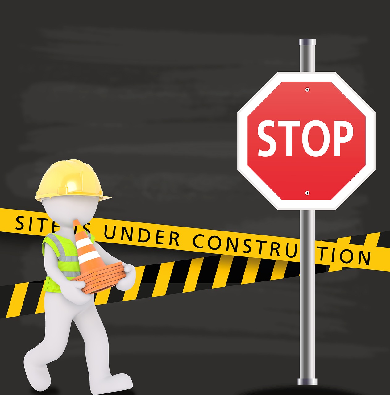 Image - under construction stop site shield