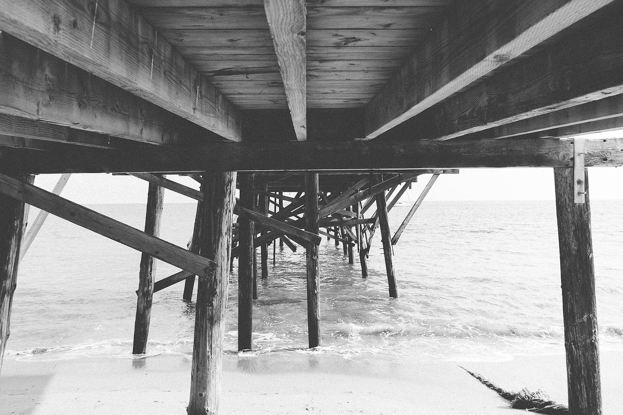 Image - wood dock pier beach sand water