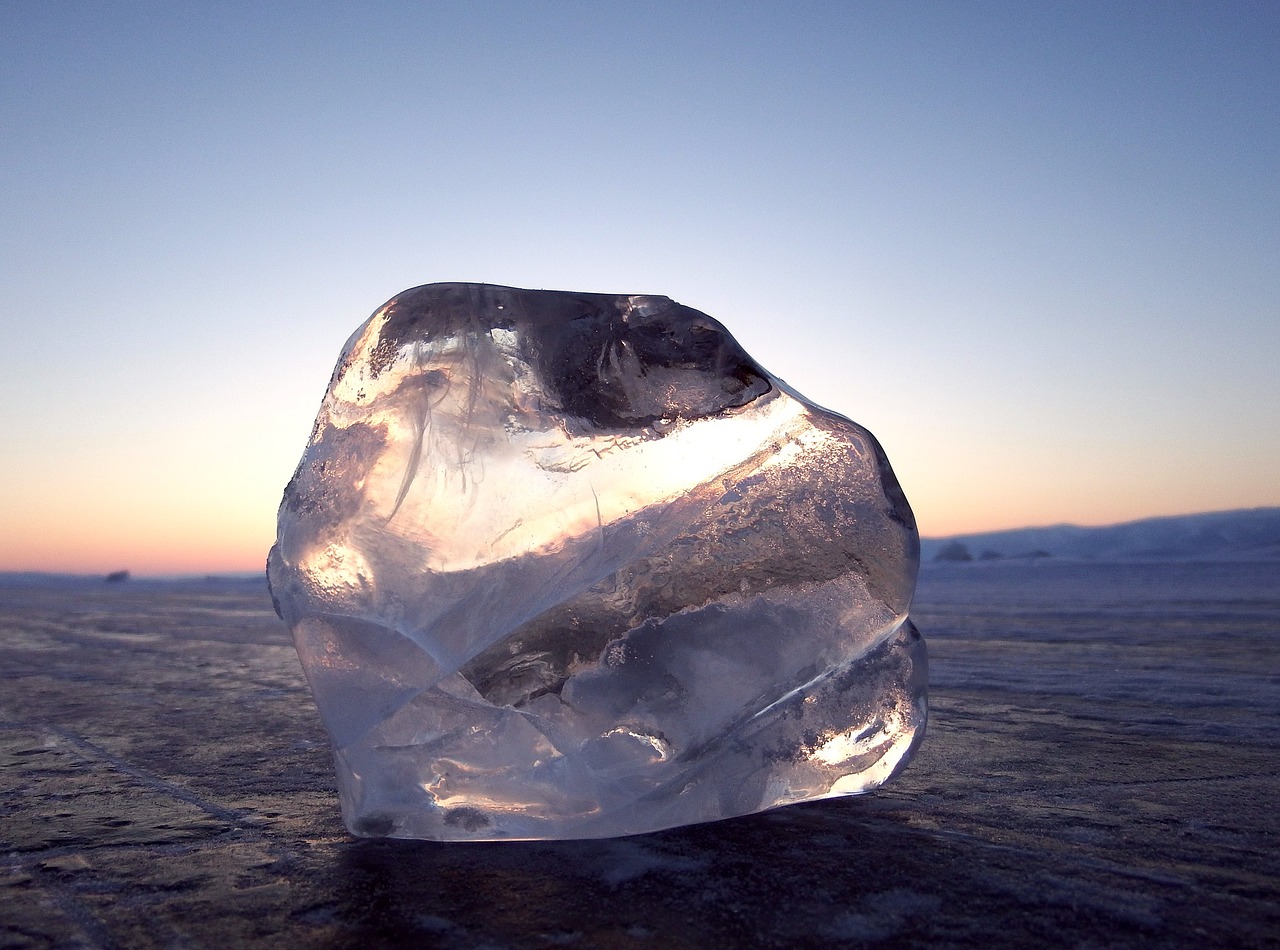 Image - baikal lake ice winter hummocks