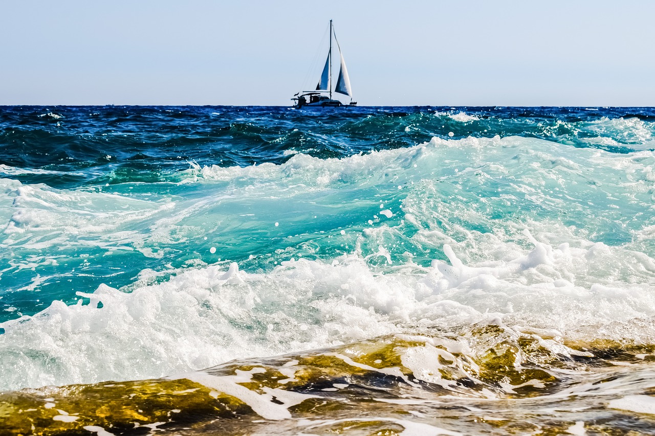 Image - wave sea spray foam motion boat