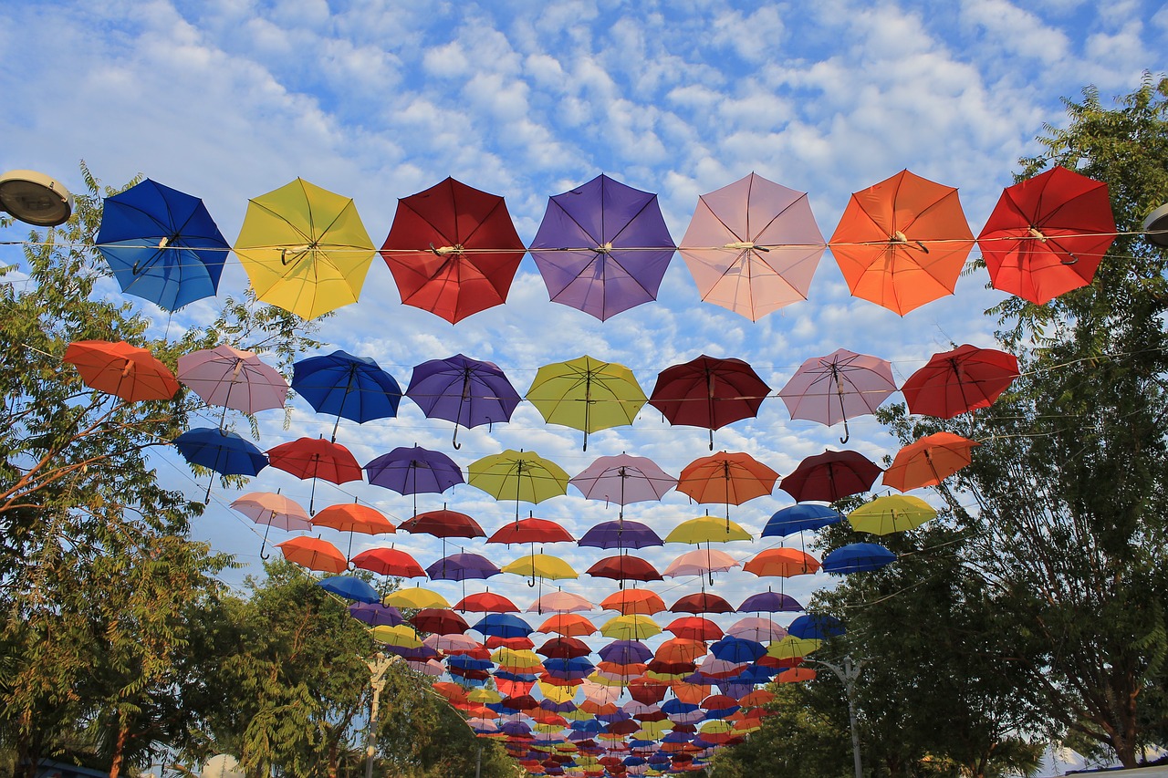 Image - umbrella sky landscape