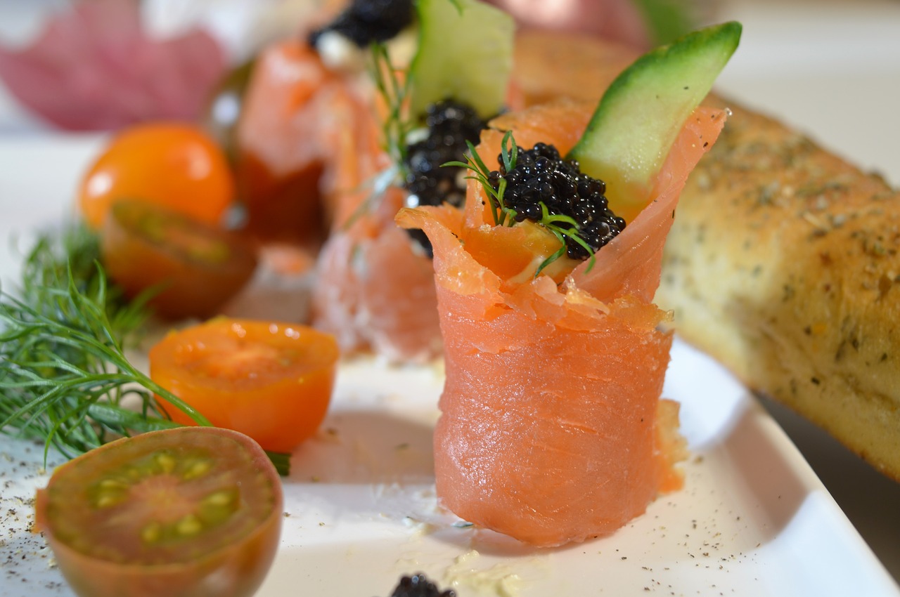 Image - smoked salmon canapes food