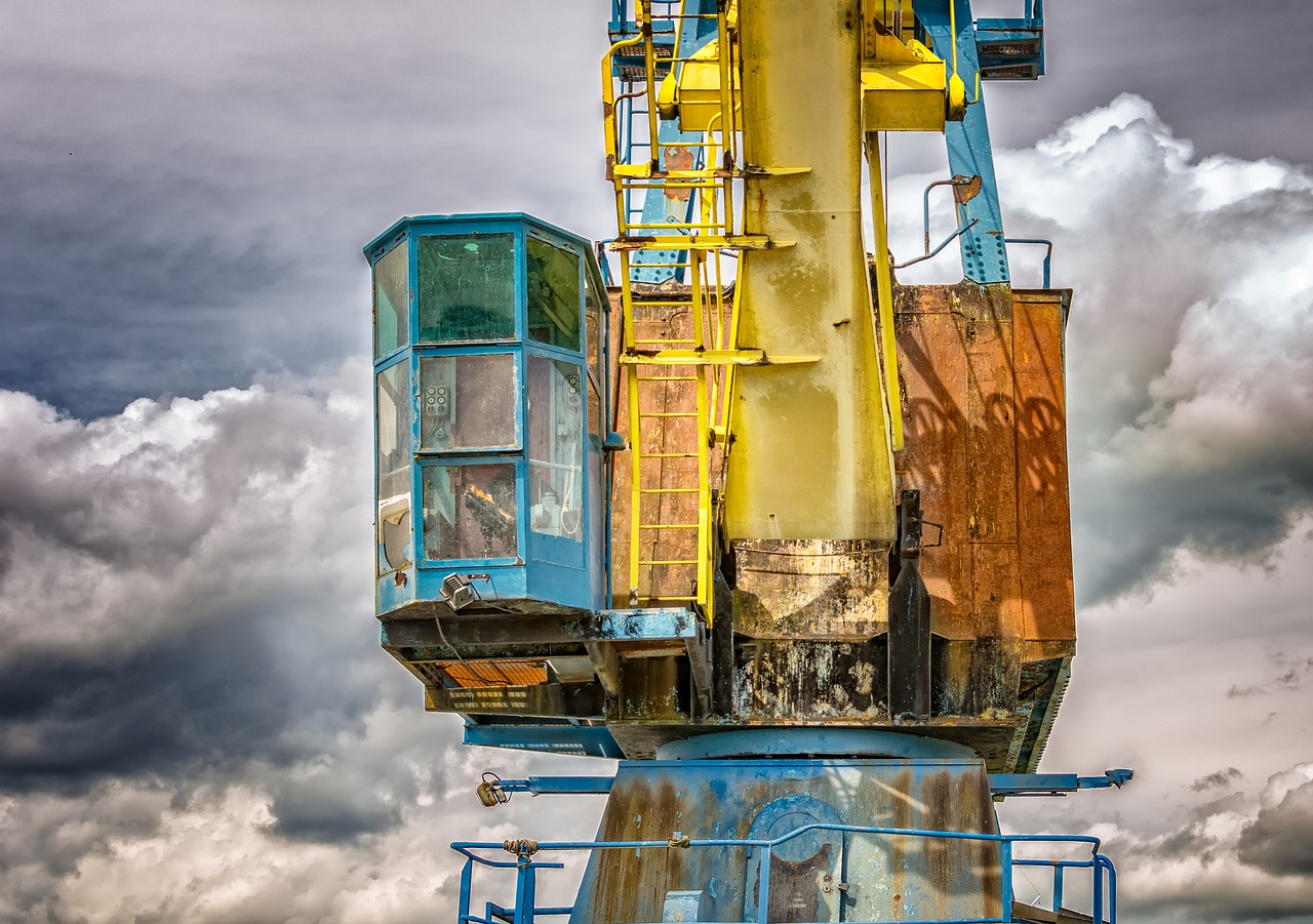 Image - crane port lost place harbour crane