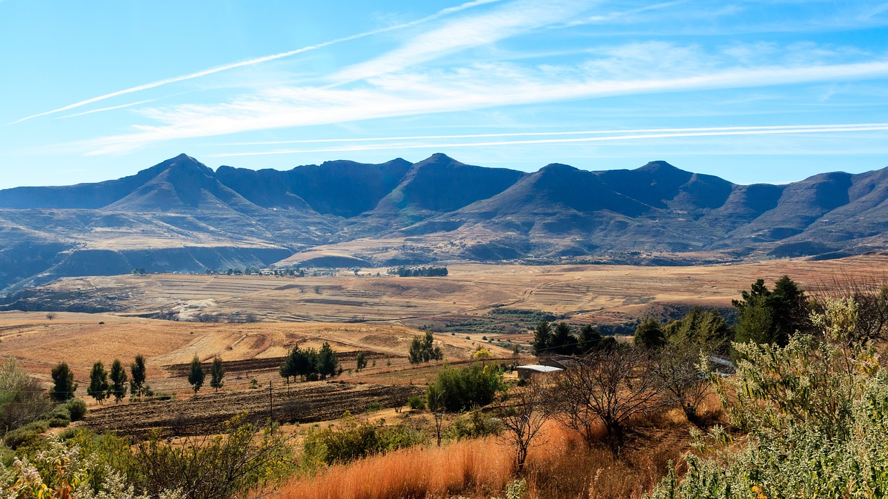 Image - lesotho africa mountains landscape