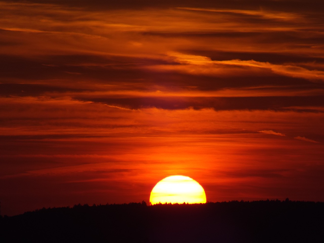 Image - afterglow sunset oberschönenfeld