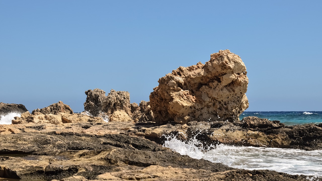 Image - rock rocky coast sea landscape