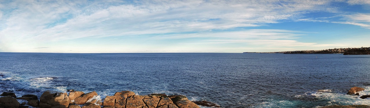 Image - panorama ocean sea rocks coast