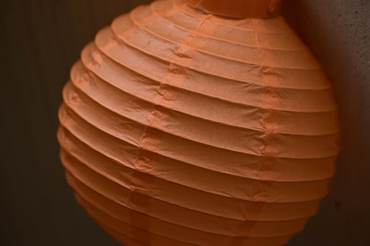 Image - lamp china orange asia chinese
