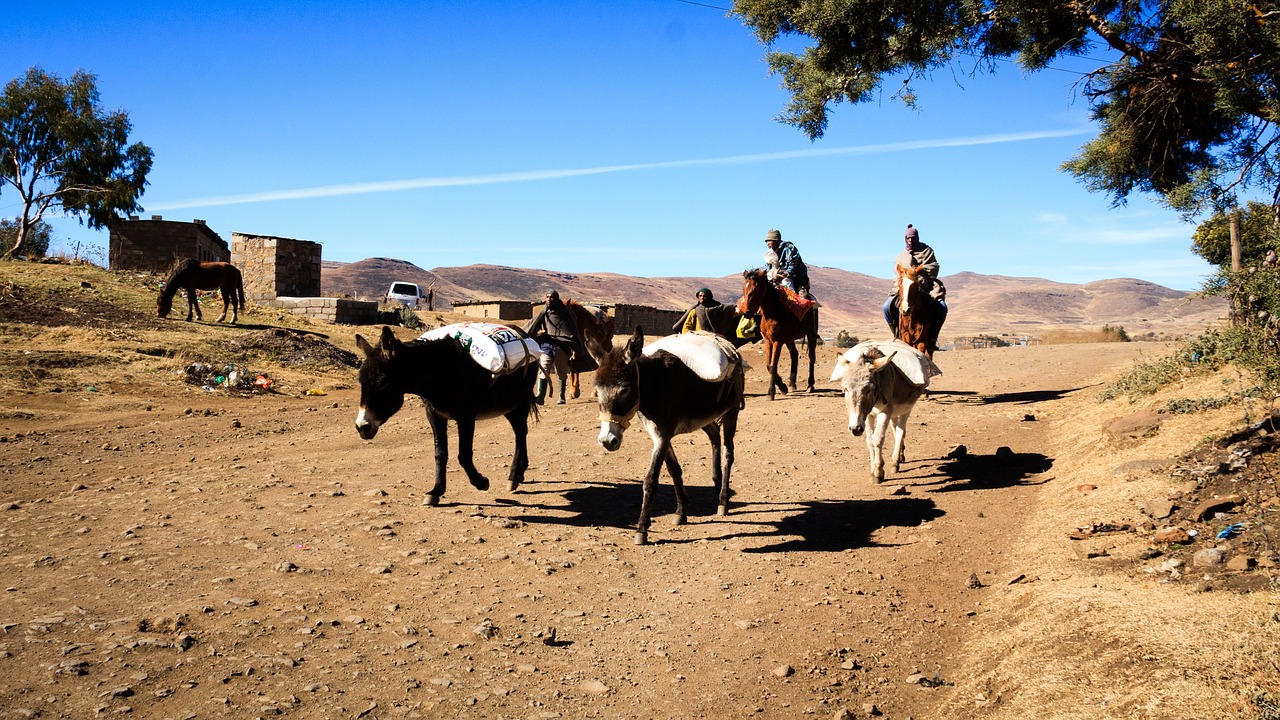 Image - landscape mountains peasants