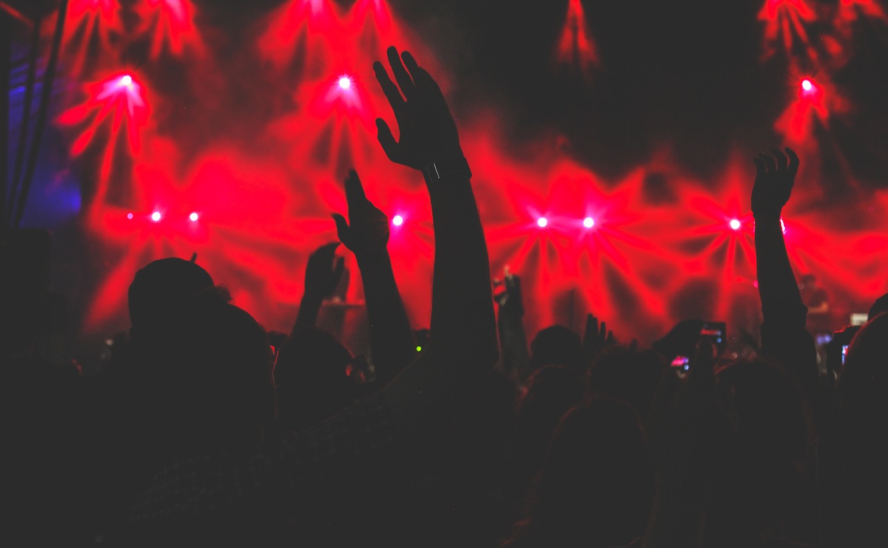 Image - colors people concert hand party