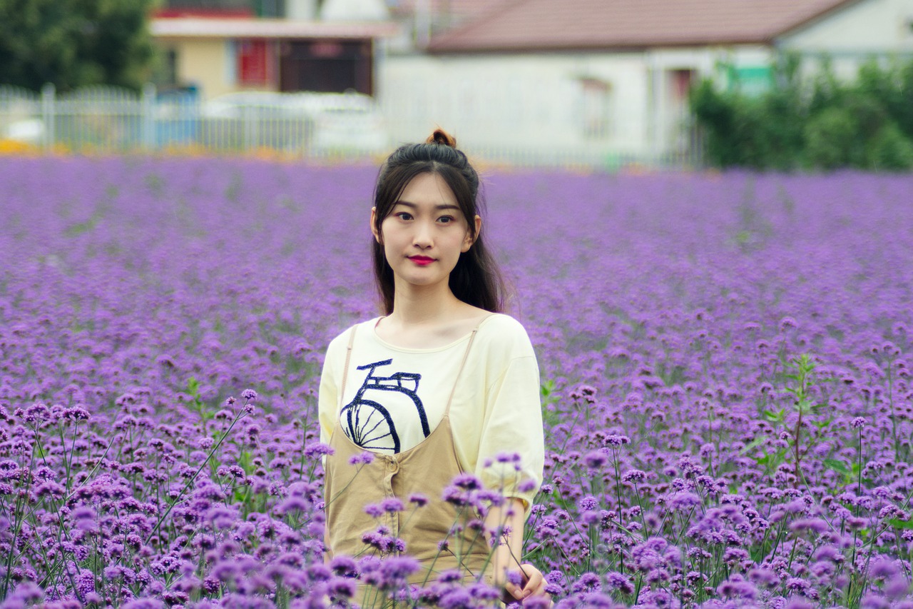 Image - sea of flowers portrait color