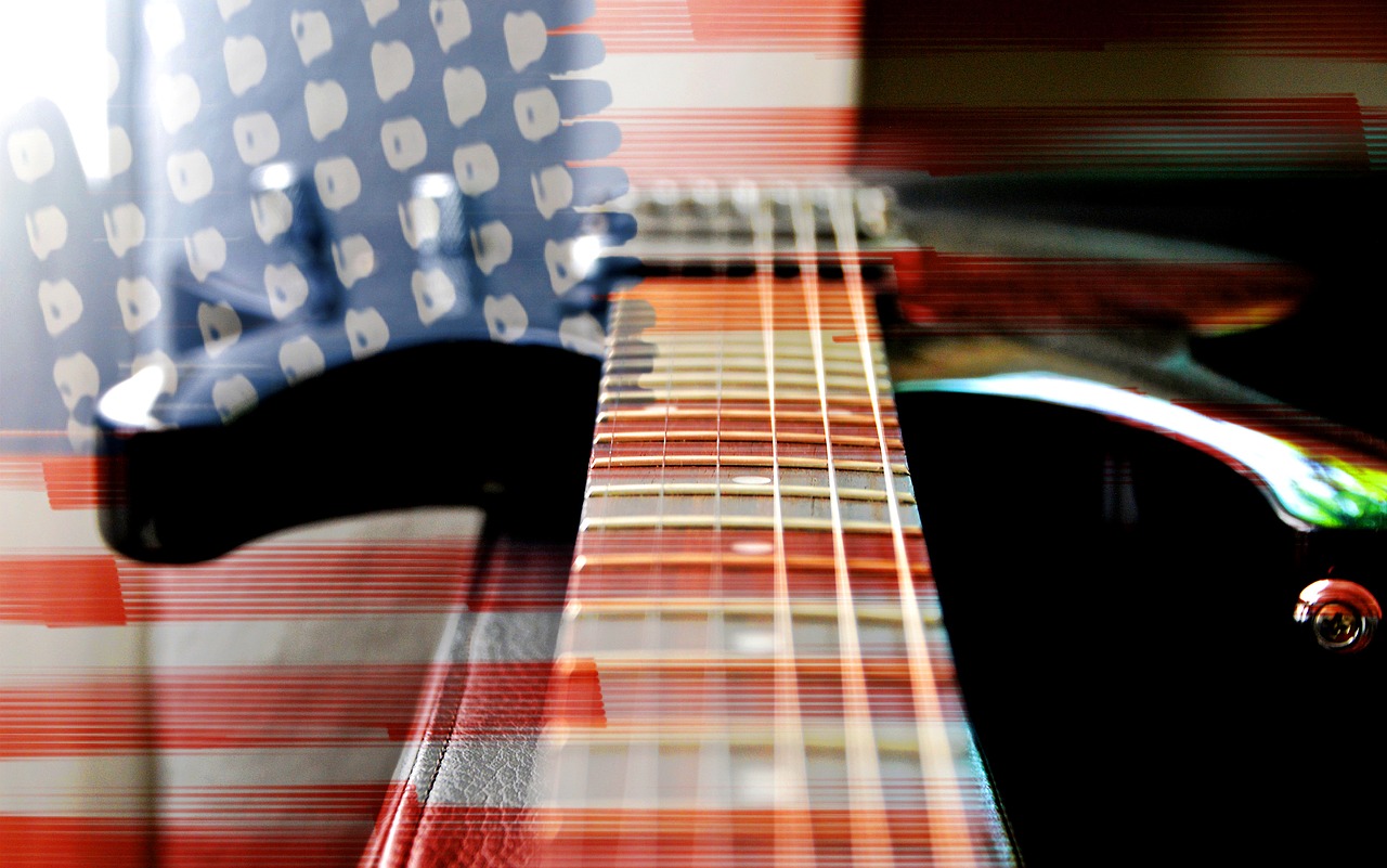 Image - flag usa banner guitar