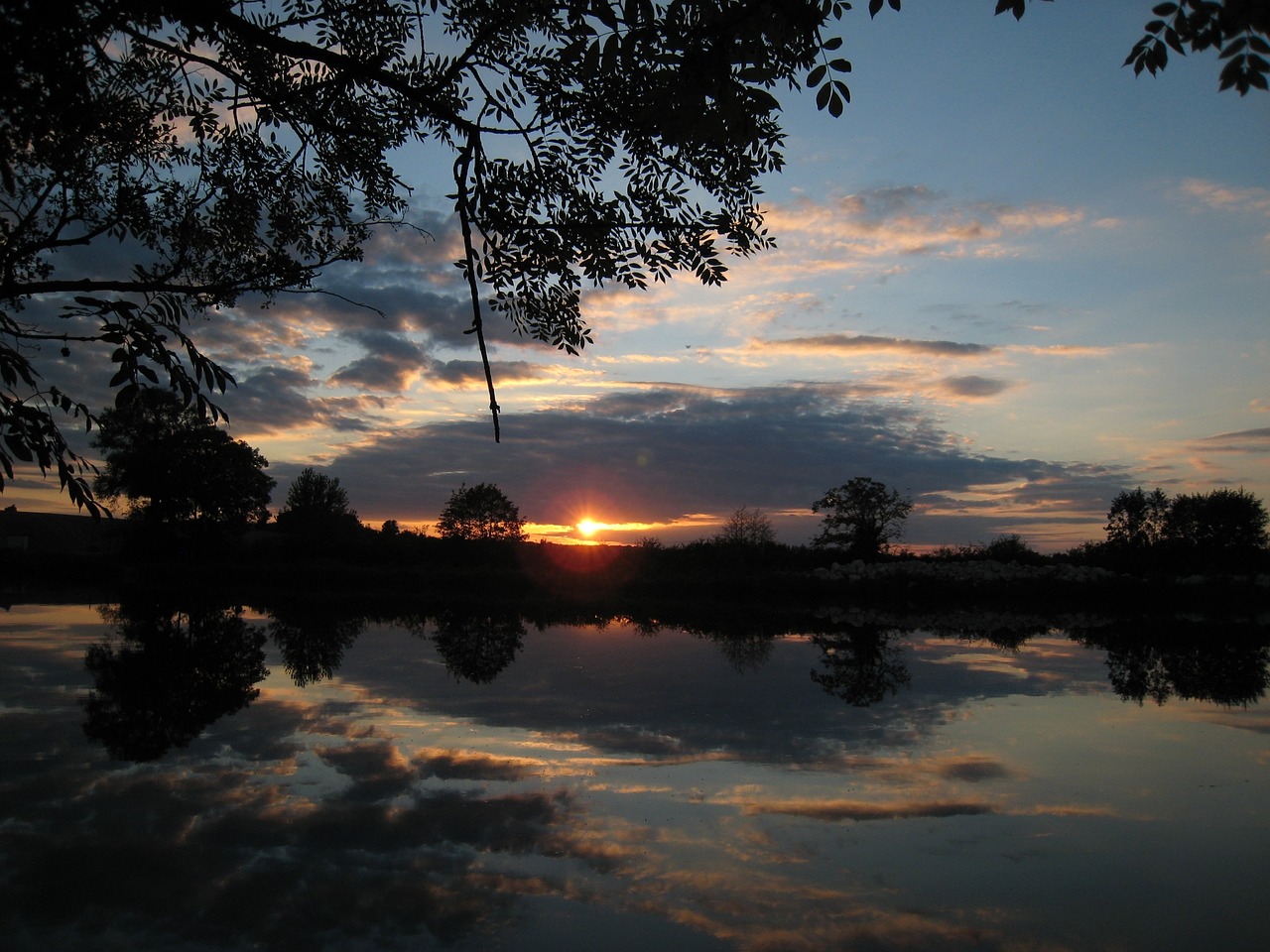 Image - sunset landscape sun nature france