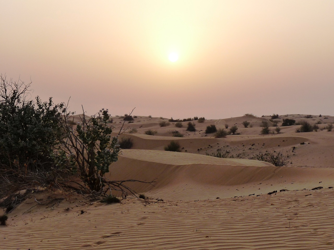 Image - desert sunset heat lighting