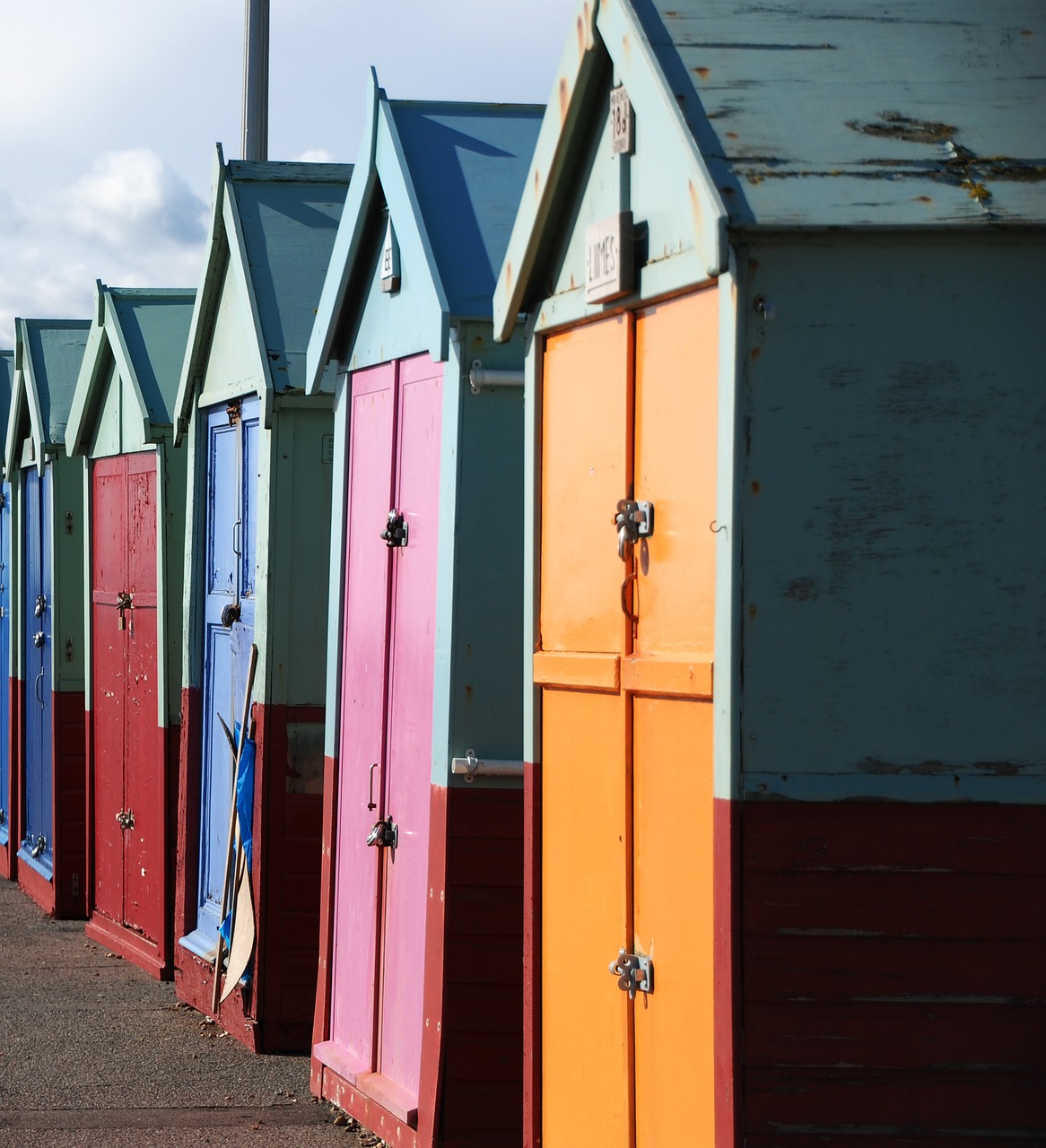 Image - brighton beach huts beach summer