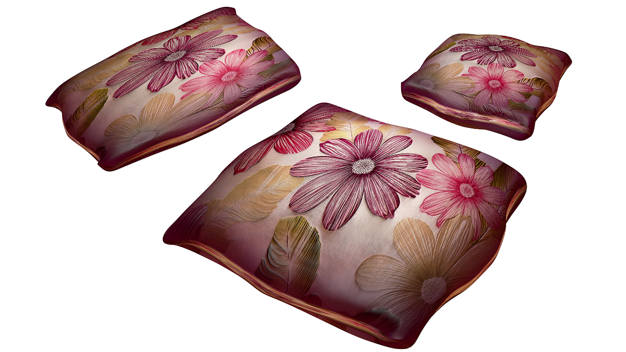 Image - pillow pattern flowers isolated