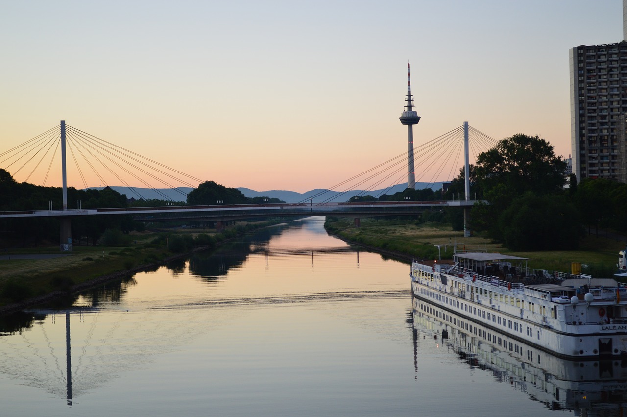 Image - mannheim neckar sunrise