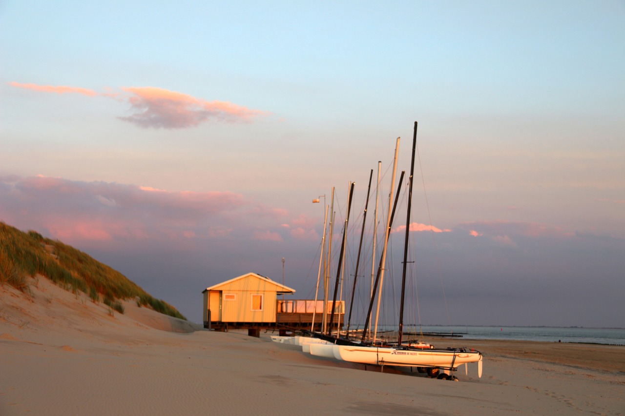 Image - boats beach abendstimmung afterglow