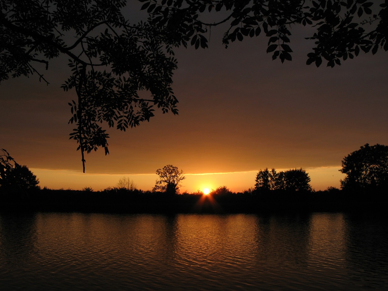 Image - nature france sunset river