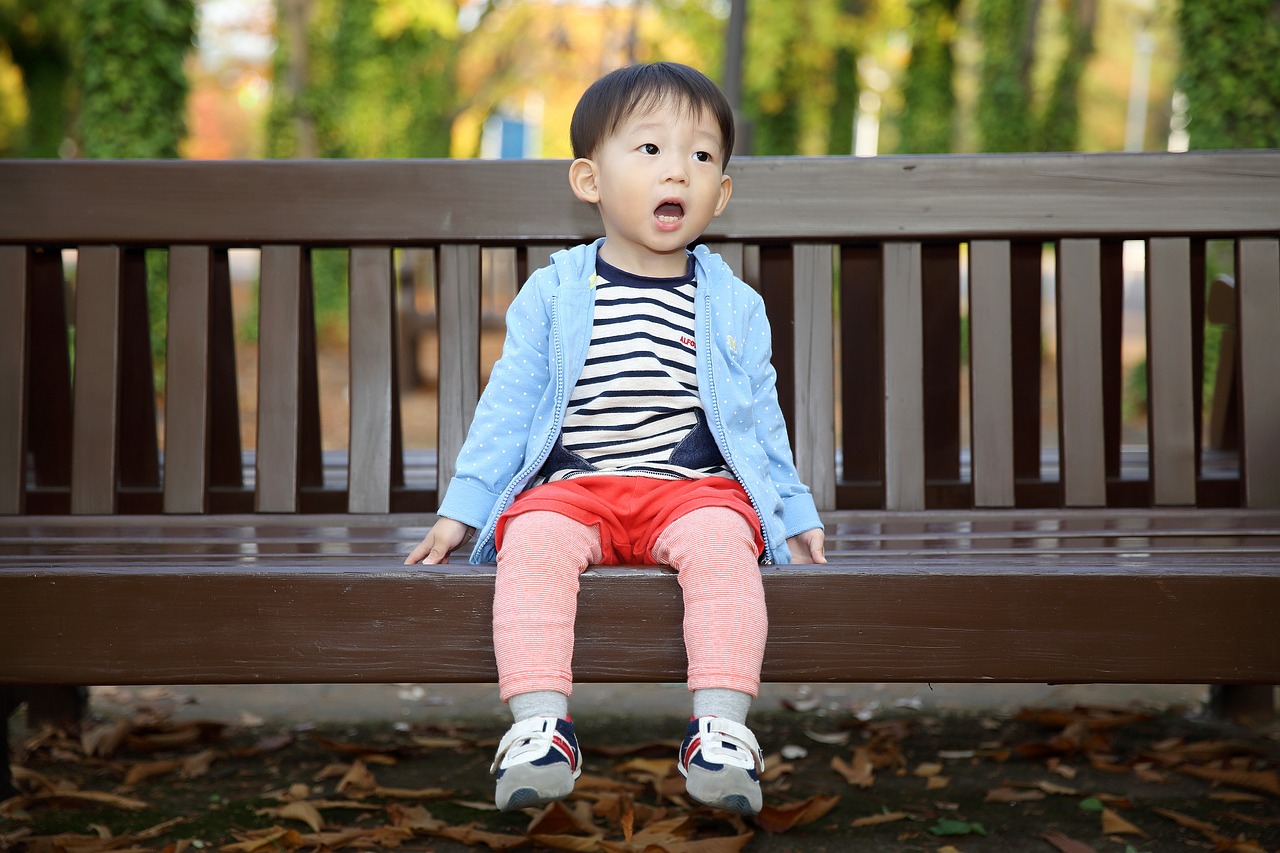 Image - baby song bench autumn