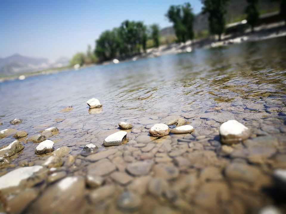 Image - river water stone