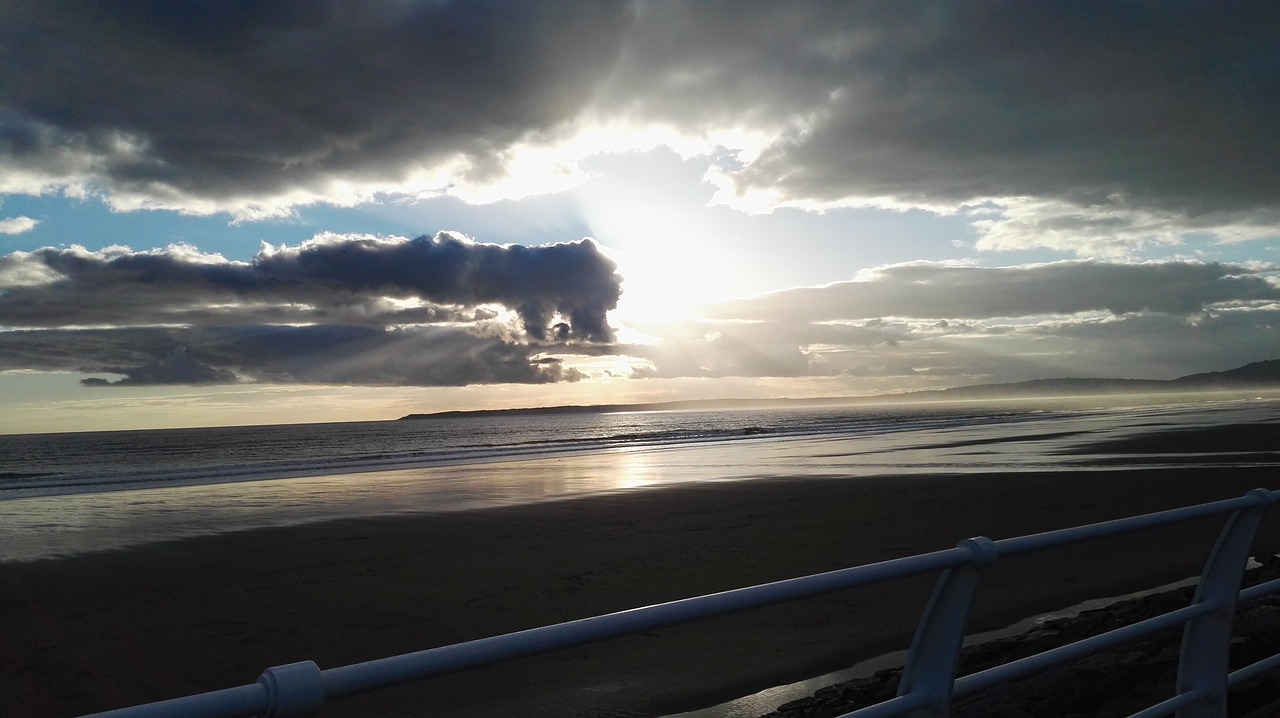 Image - wales sunset port talbot beach