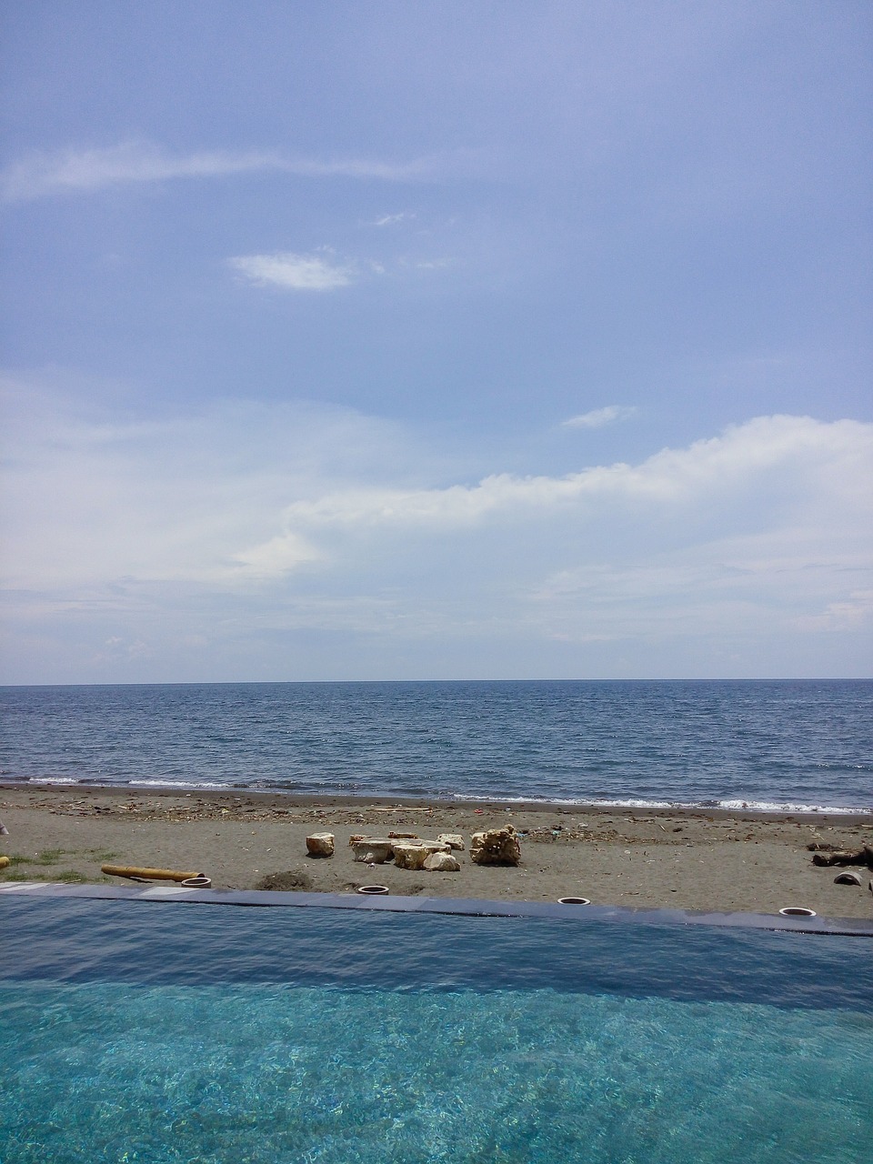 Image - sky beautiful blue beach pool