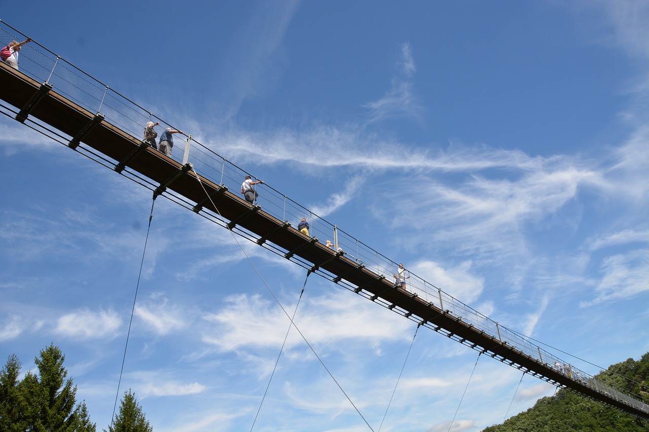 Image - suspension bridge hunsrück hiking