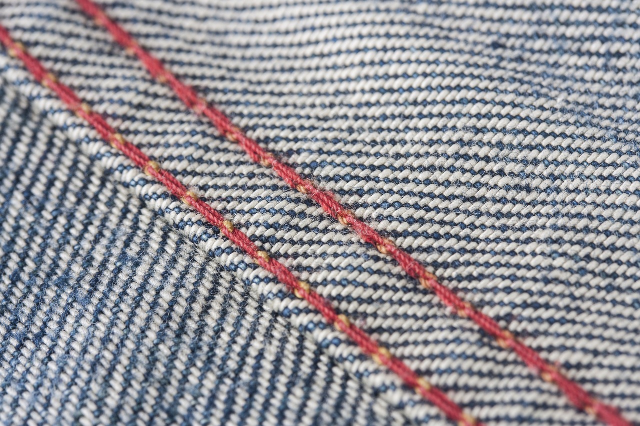 Image - jeans fabric red denim horizontal