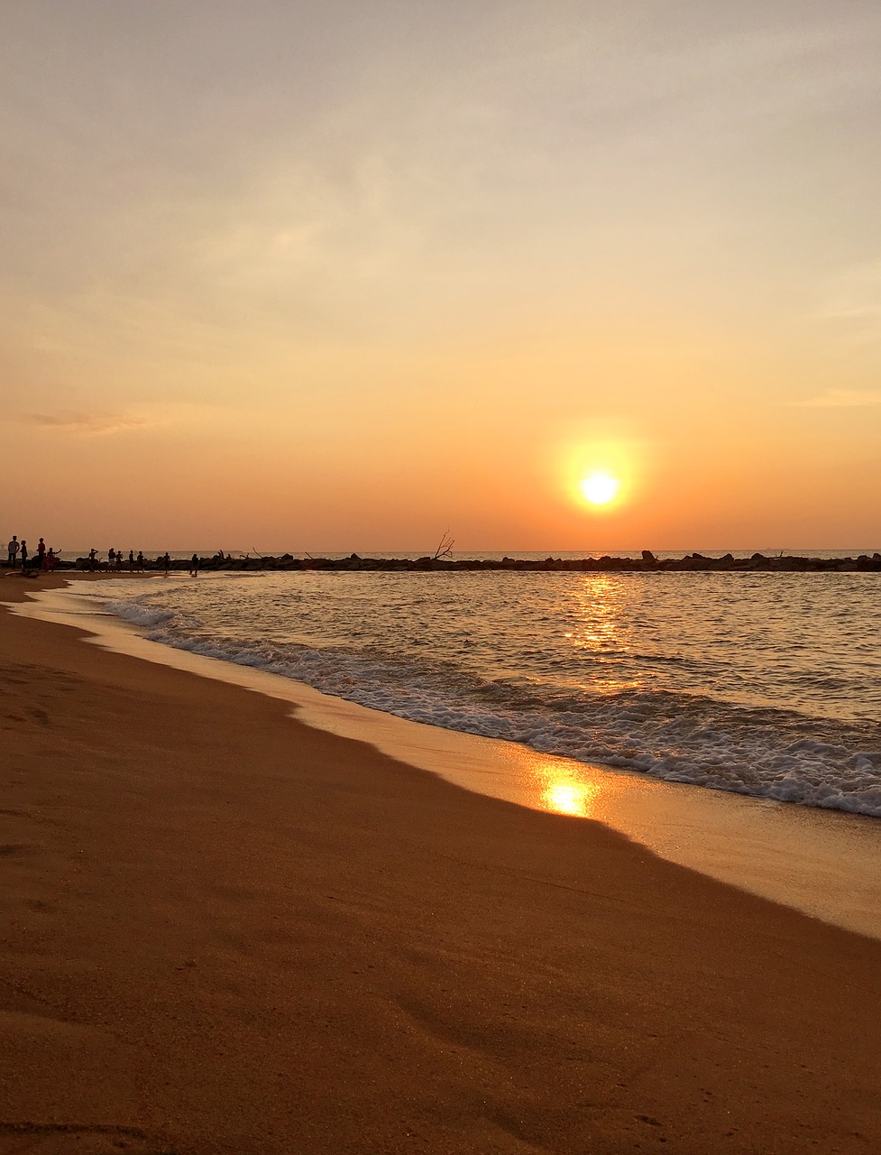 Image - sunset sri lanka beach sand sea