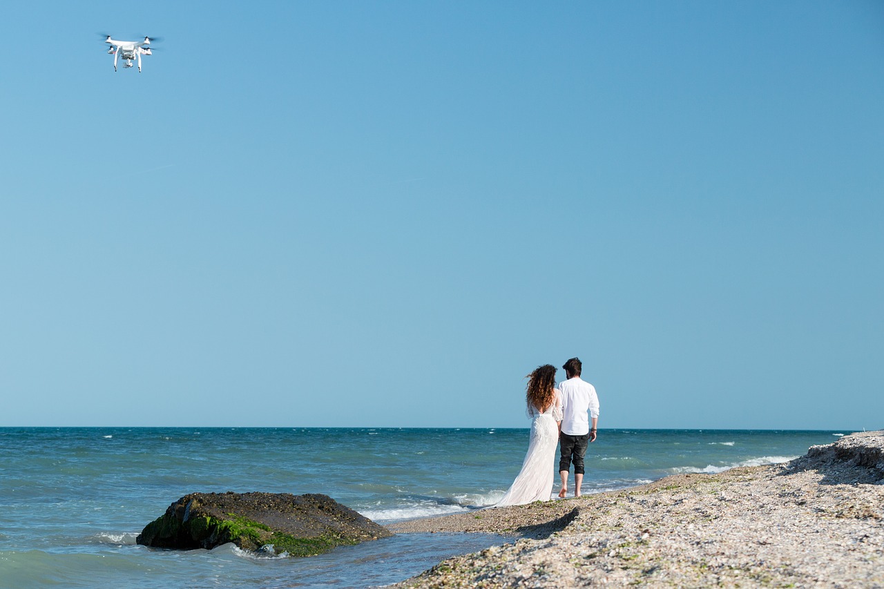 Image - drone weeding beach quadcopter