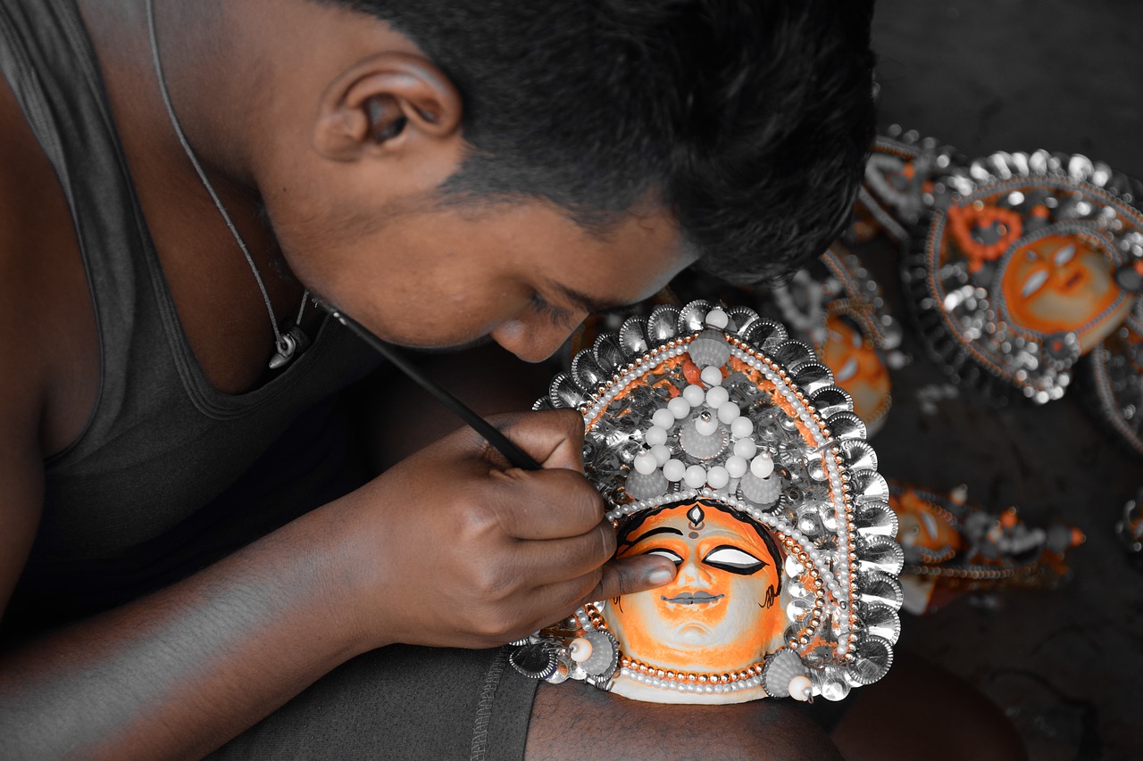 Image - chau mask purulia west bengal india