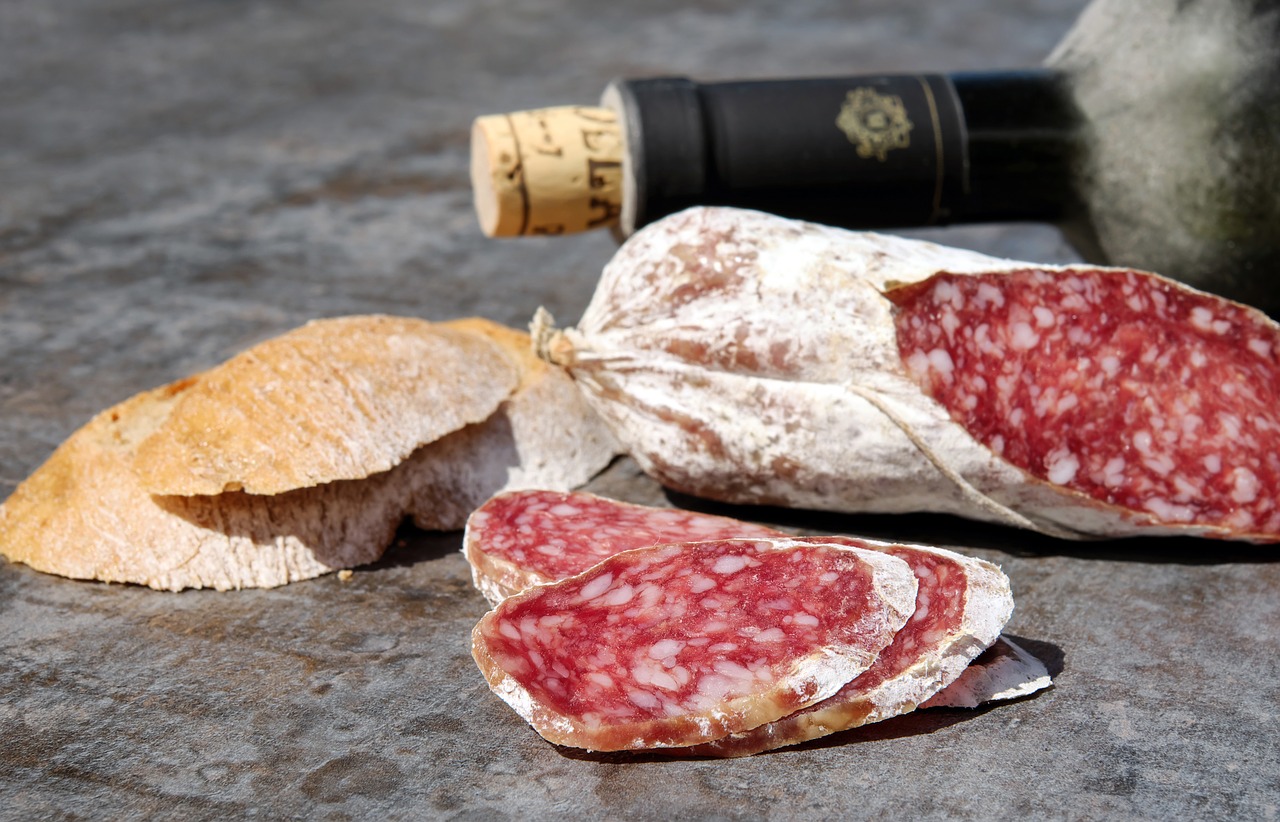 Image - salami sausage cut substantial fat