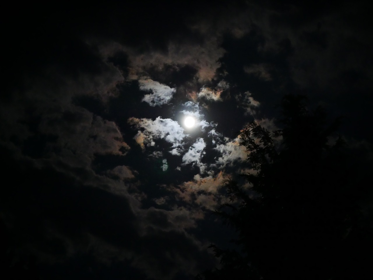 Image - moon clouds air dark night heaven