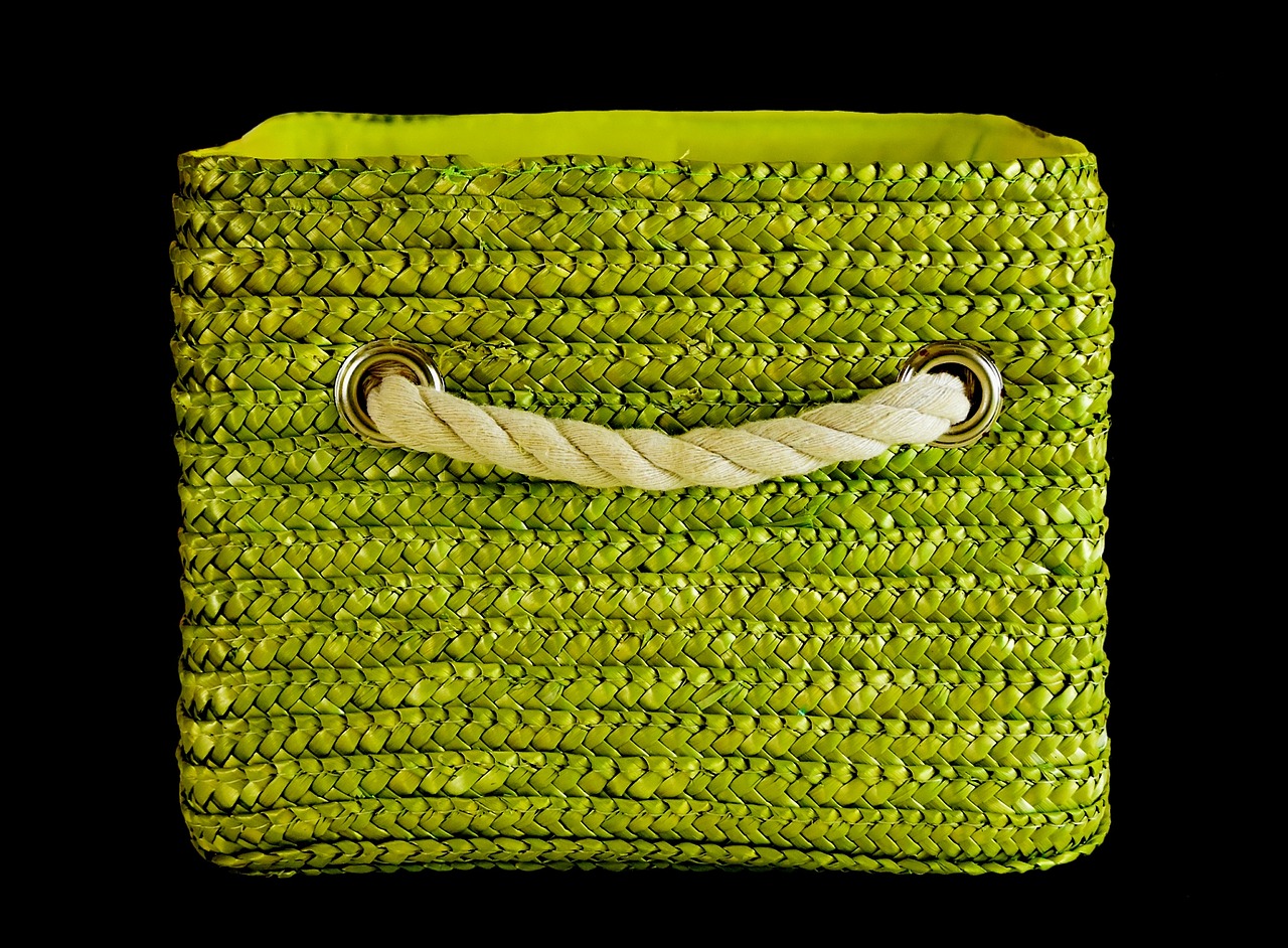 Image - basket green colorful storage