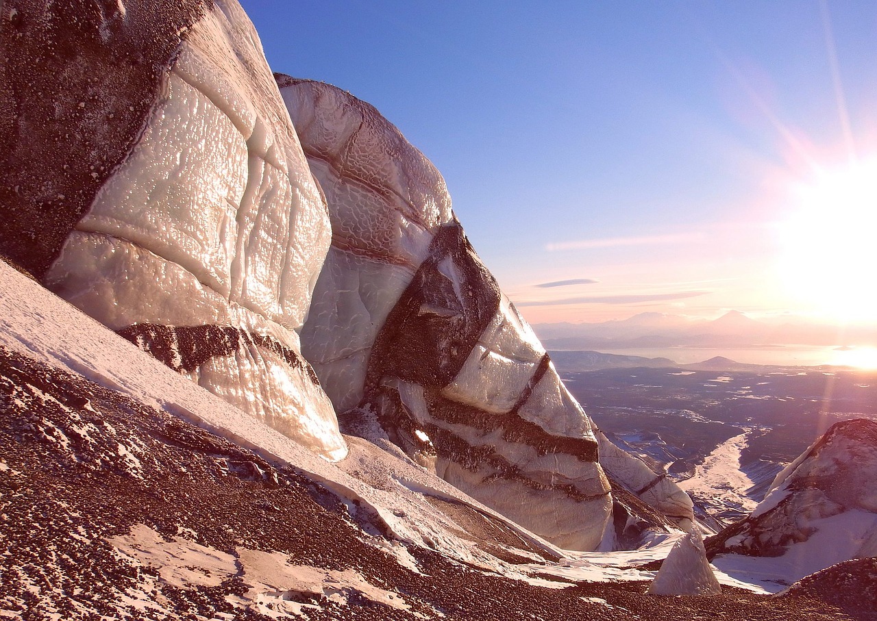 Image - glacier winter snow frost height