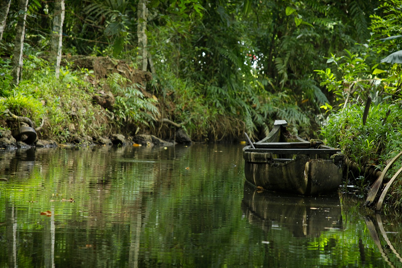 Image - old boat water green transportation