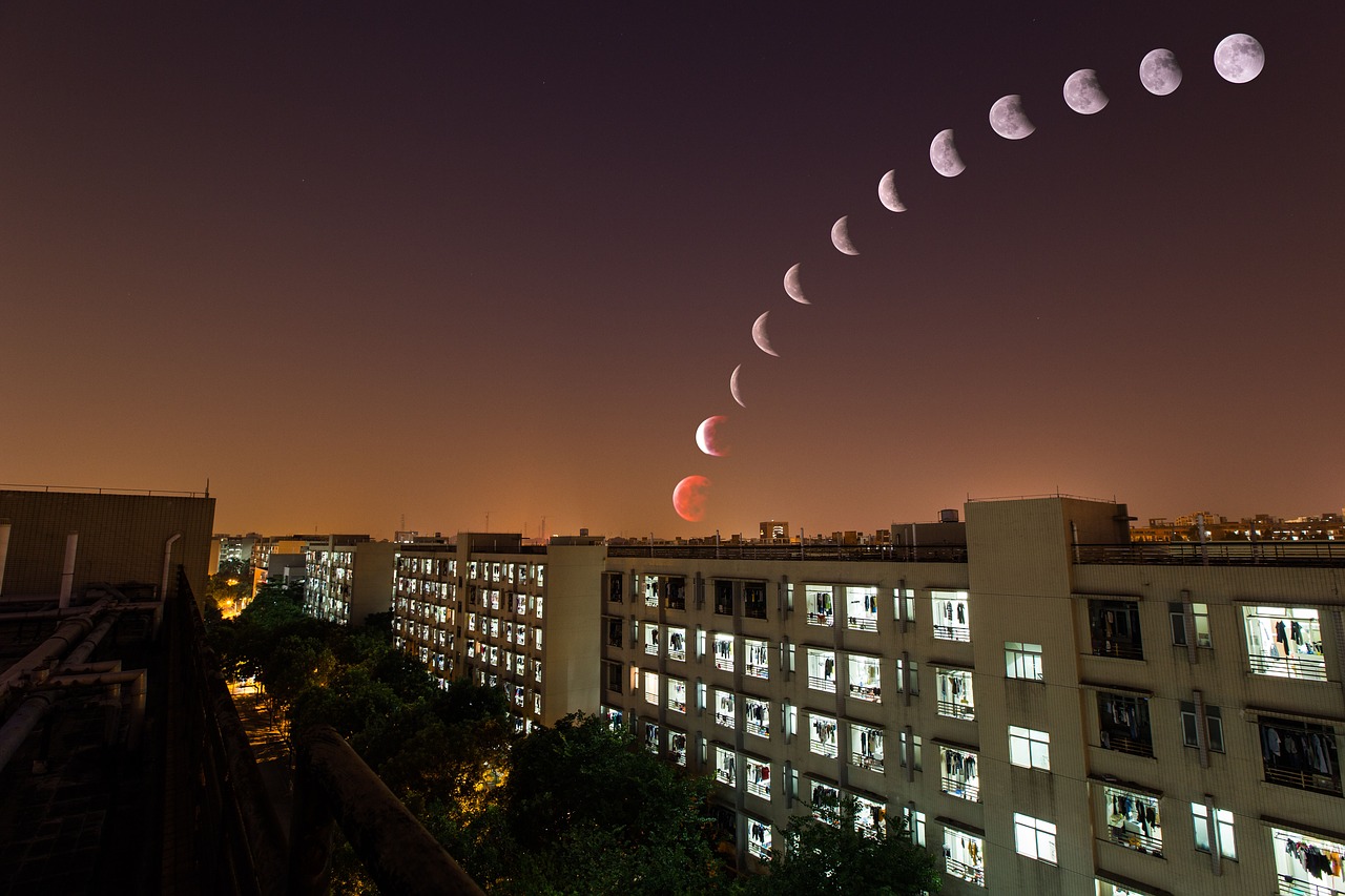 Image - lunar eclipse campus the scenery