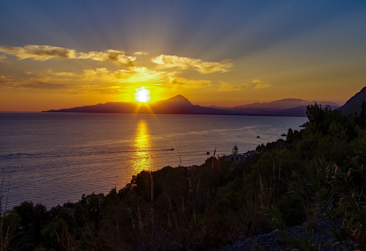 Image - sunset sea maratea basilicata