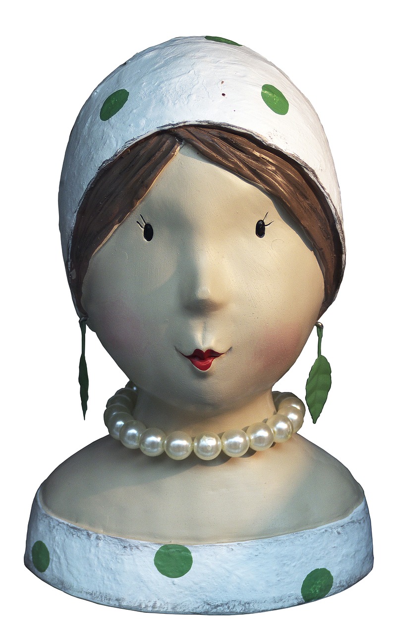 Image - bust ceramic head face female