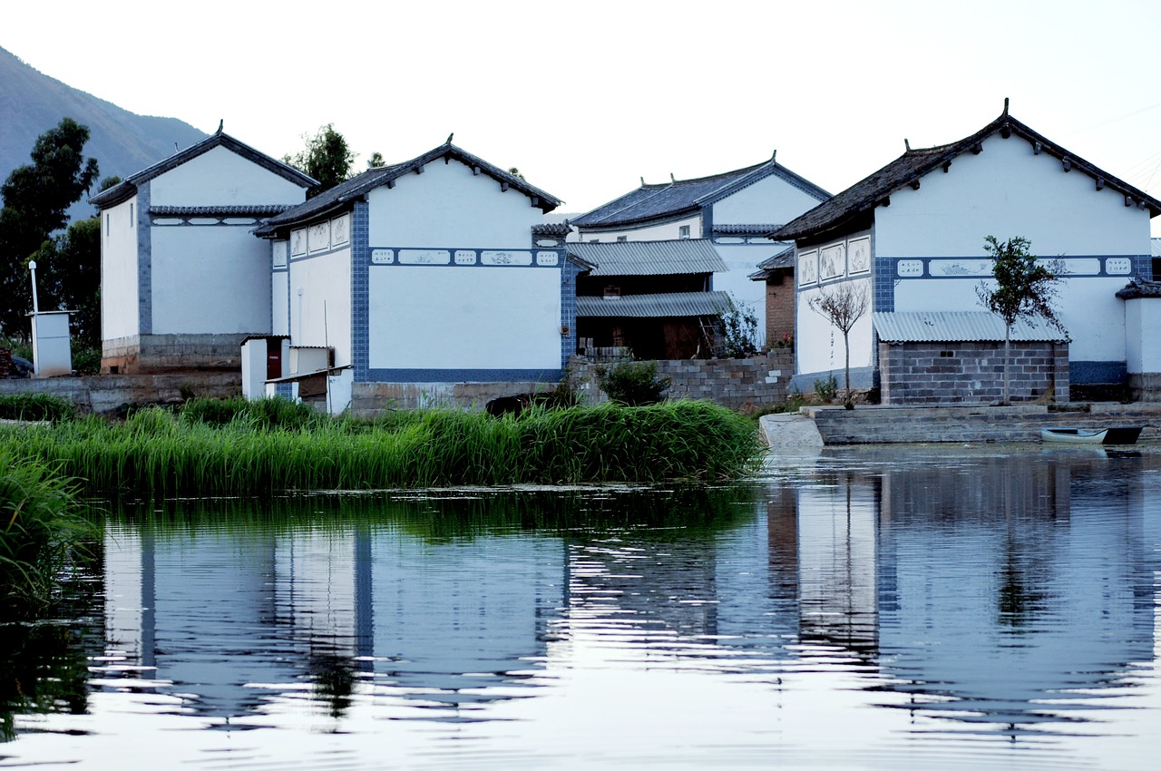 Image - houses reflection quiet