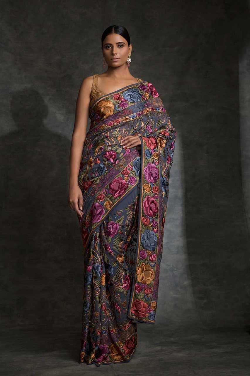 Image - chikankari sarees parsi gara