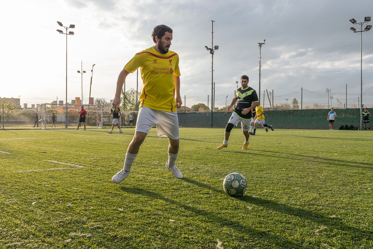 Image - football lawn court footballers