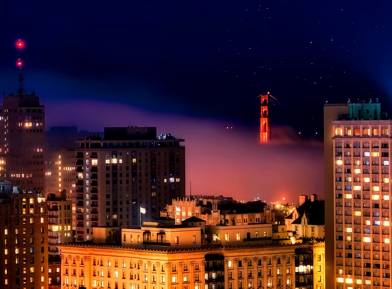 Image - san francisco night evening lights