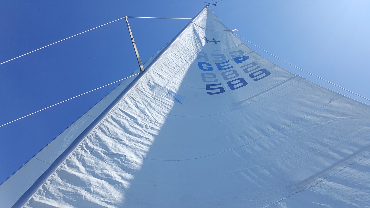 Image - sail sailing boat mast ship lake