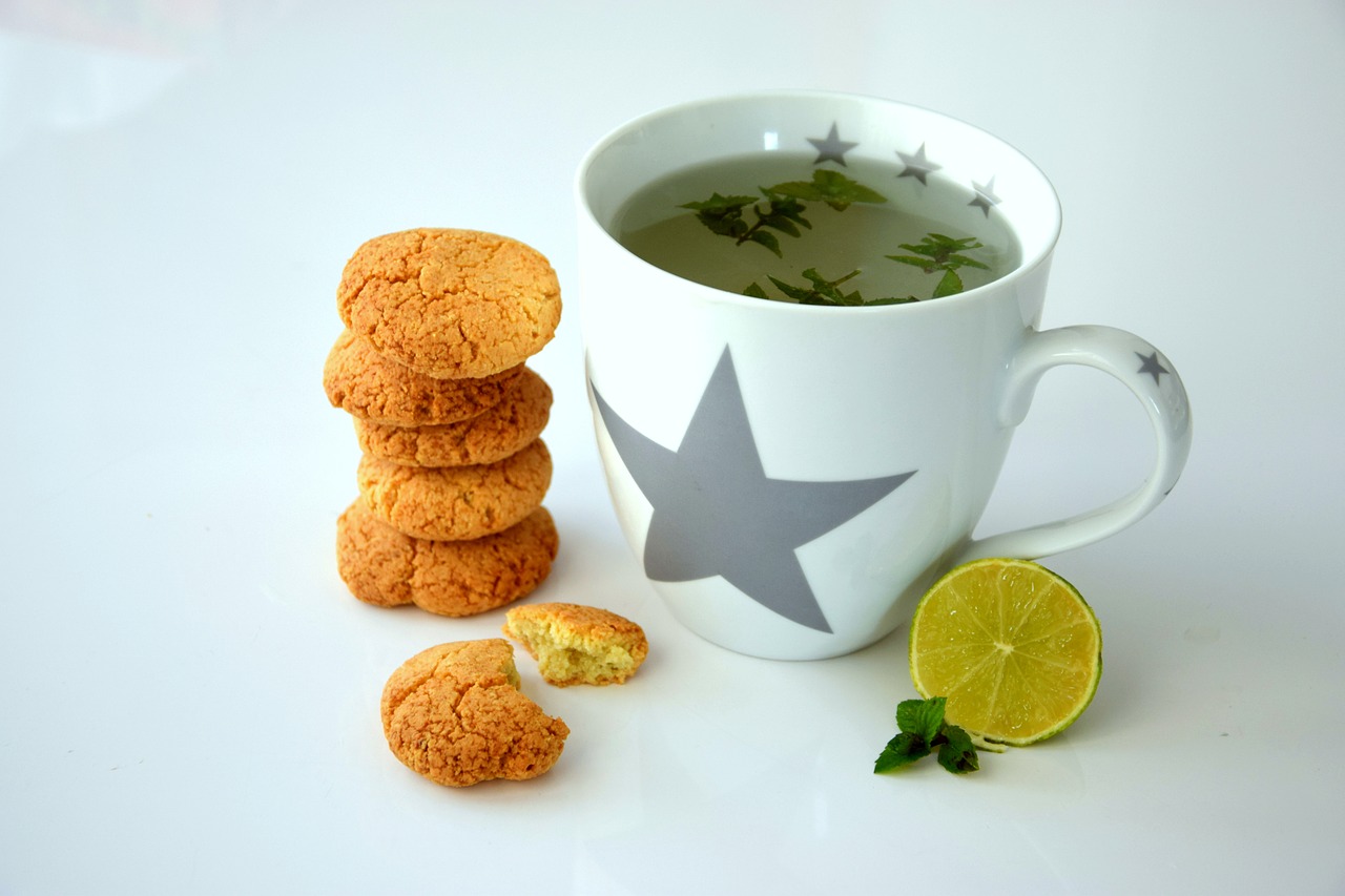 Image - tea cookies food