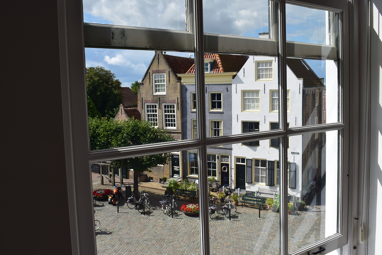 Image - window view town houses traditional