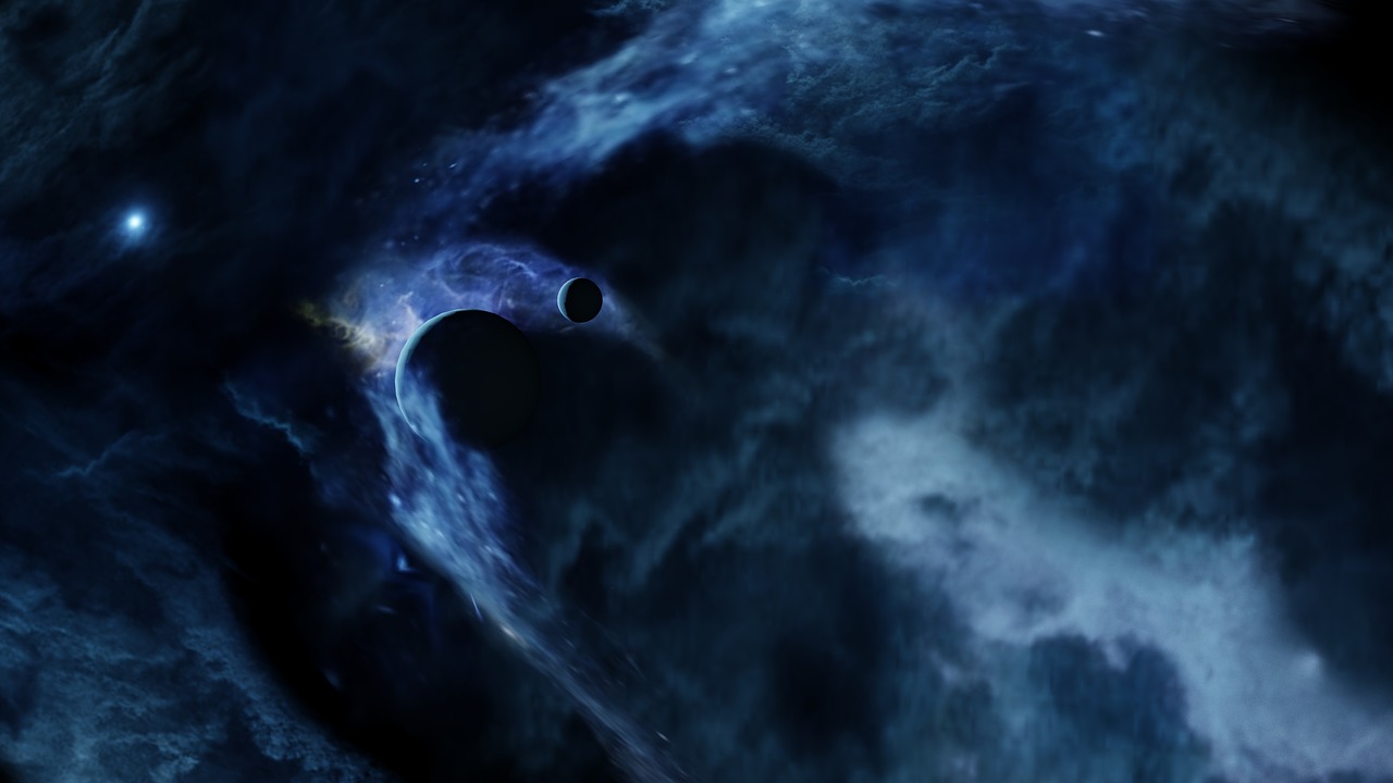 Image - space planets moon nebula cosmos